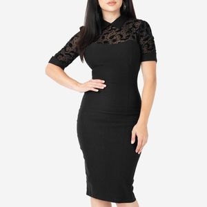 Collectif Wednesday Halloween pencil dress